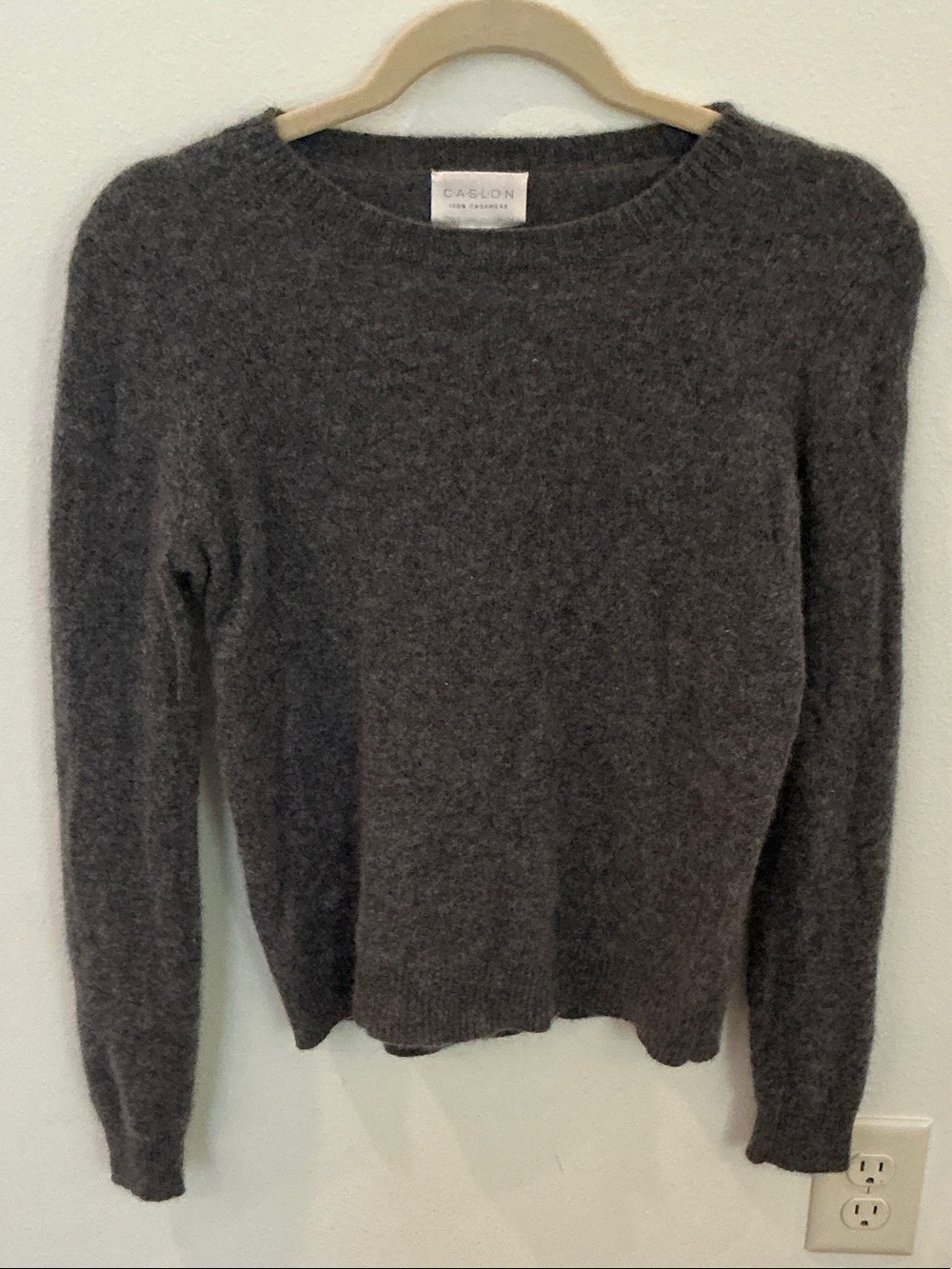 Caslon cashmere Charcoal Gray Crewneck Sweater
